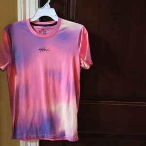 Hollister Tie-Dye Pink & Purple Crew Neck Tee